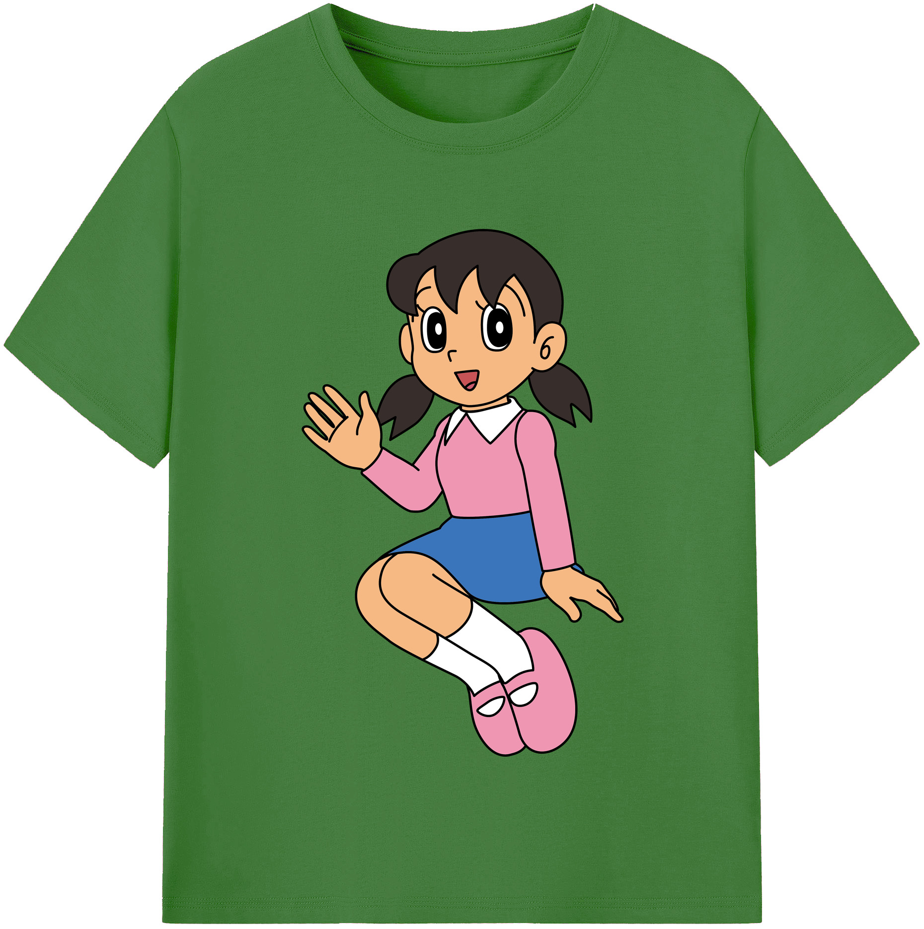 （画像用） ドラえもん みなもと しずか Doraemon Shizuka Minamoto レディースカジュアルプリントTシャツ（綿100％）